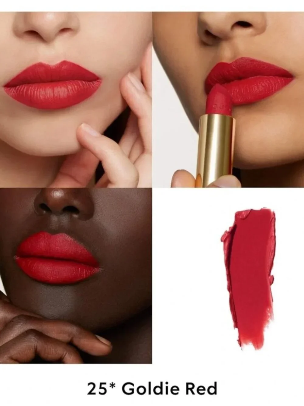 Gucci Velvet Matte Lipstick #25 Goldie Red (The Gucci Red Matte) Travel size New